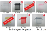 Embalagem Organza 2- 9x12 cm PT