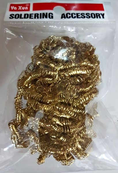 Esponja Metálica Yaxun Dourada P/ Limpeza De Ferro De Solda