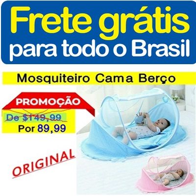 Mosquiteiro Cama Berço Tenda Cercadinho Proteja seu Bebê dos insetos