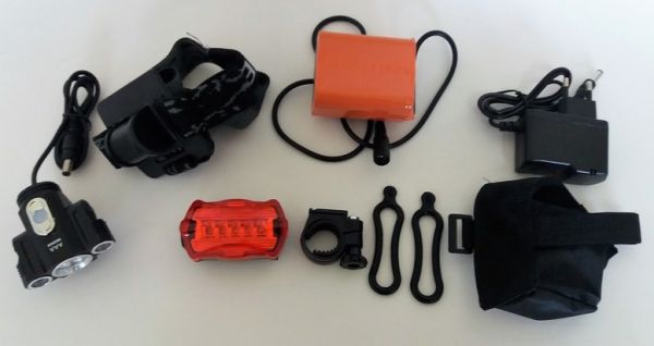 Farol recarregável para bicicleta modelo 535