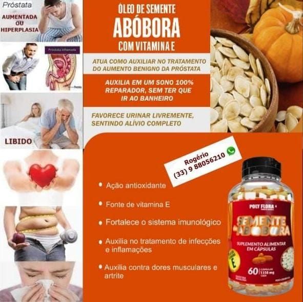 ÓLEO DE SEMENTE DE ABÓBORA - 60 CAPS. 1350 MG