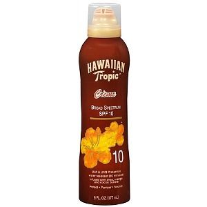 Hawaiian Tropic Creme Lotion Tanning Spray SPF 10