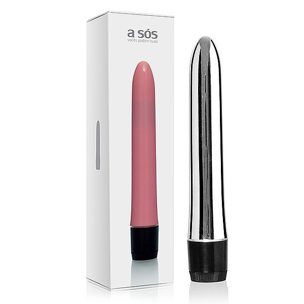 Vibrador Personal Multivelocidade Cromado - 18cm