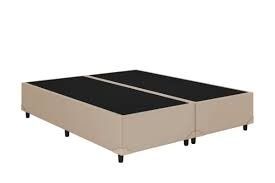 Base Casal Bipartida 2x69x188x40 Corino Bege SR Movelaria