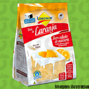 Mistura para Bolo Laranja Zero Açúcar 300 Gramas Lowçúcar