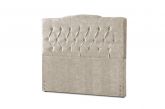 Cabeceira Casal Qebec 140 Veludo Suede Bege SR Cabec