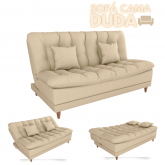Sofa Cama MX Duda 1 Estagio Linho Bege 486 Matrix