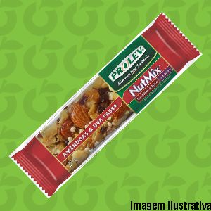 Barra de Cereais Cx 16Unid Nutmix Amêndoas e Uva Passas Prolev