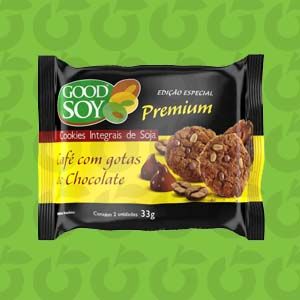 Cookies Café com Gotas de Chocolate 33 Gramas Good Soy