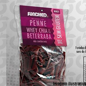 Macarrão Penne Whey, Chia e Beterraba 300g Sundhed