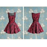 Vestido balanço TS-Vintage Rose Jacquard #01092567