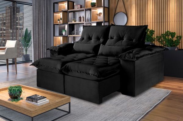 Estofado Retr Ouro Preto 230 2x90 Inca Preto 13 Idealle