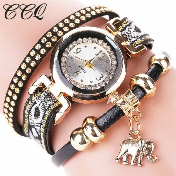 Ccq Mulheres Marca De Moda 2016 Pingente De Elefante Do Ouro