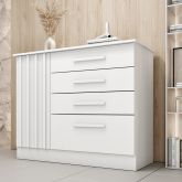 Comoda Chade.Guarani 4G1P Branco Neve Ripado TCIL