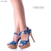 1-sandália Torricella azul floral meia pata plataforma casamento formatura festas 14cm