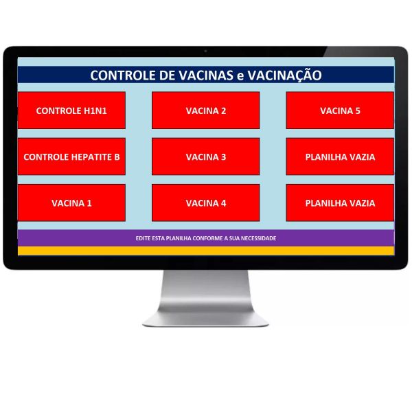 Planilha de Controle de Vacinação + 8 Mil Planilhas Editáveis+ Super Bônus