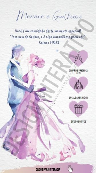 CONVITE DE CASAMENTO - LILÁS