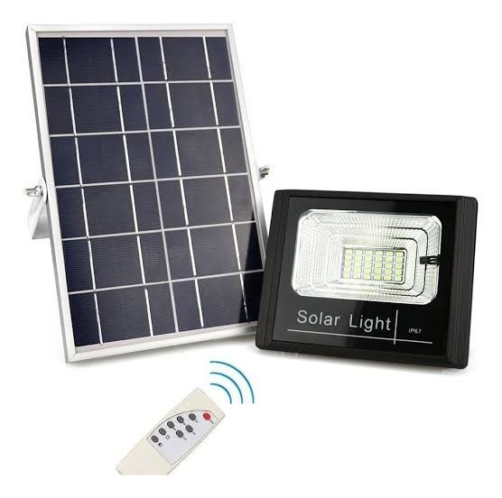 Refletor Holofote 25w Placa Energia Solar com bateria completo