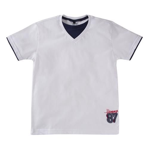 Camiseta Gola V Com Bordado 6738