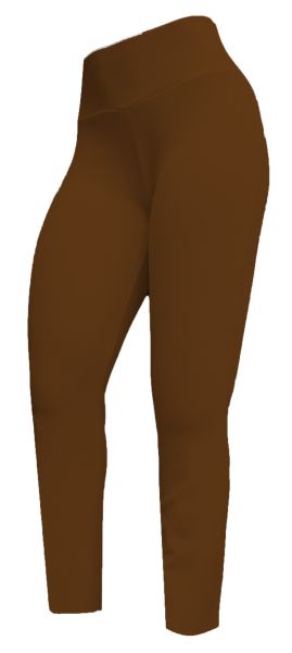 Legging caramelo (60/62) em crepe de malha, cintura alta,gramatura média