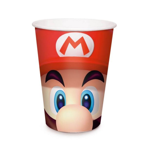 Copo de Papel Super Mario 240ml 08 unidades