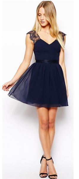 Vestido Com Alças De Renda Com FRETE GRATIS