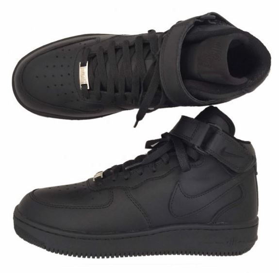 BOTA NIKE AIR FORCE COURO PRETO - BNK-9637