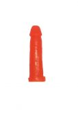 Garanhão Prótese Realística Maciça 17,2 x 4 cm Prazer e Cia Laranja Normal
