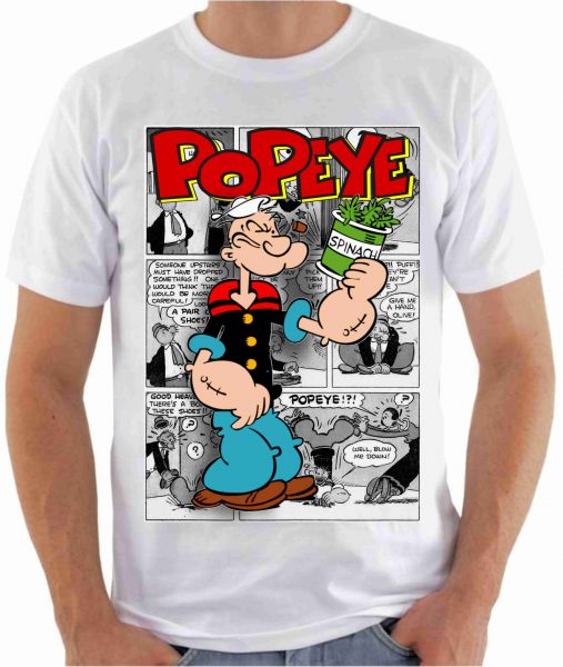 Camiseta Popeye HQ e desenhos animados