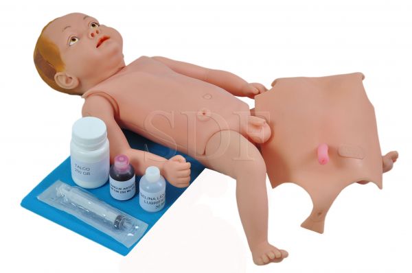 Manequim Bissexual Bebê c/Órgãos Internos P/ Treino de Enfermagem-CS/SD-4001