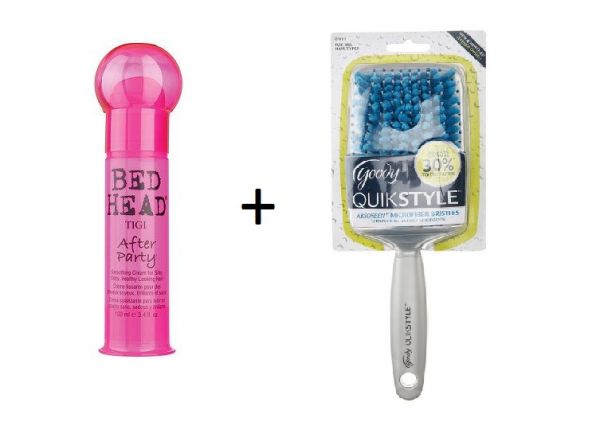 Creme TIGI Bed Head After Party Anti-Cheiro + Escova Absorvente Goody QuikStyle
