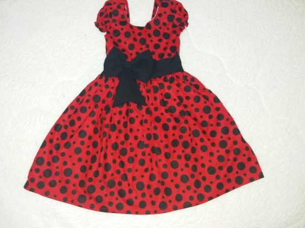Vestido Vermelho com Bolinhas Pretas ( Ladybug )