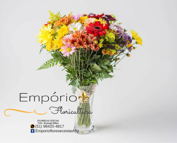 Flores do Campo + Vaso de Vidro