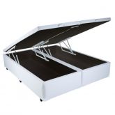 Base Bau Casal Bipartida 2x69x188x40 Corino Branco 2237 SR