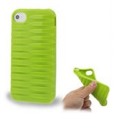 CASE SILICONE TEXTURIZADA VERDE PARA IPHONE 4 E 4S