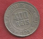 V114-2 - 400 Réis 1925 - Tiragem 2.047.500 - Ótimo estado