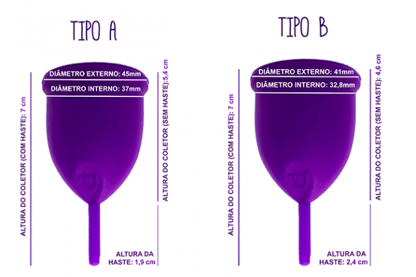 .Novo Violeta Cup - Tamanho B - Incolor