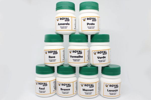 Kit Tintas Colorida para Couro - 9 unidades
