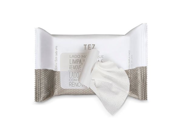 Lenços de Limpeza Dupla Face Tez - 20 unidades