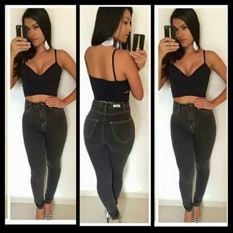 Calça Jeans Hot Pants - Jeans Preto claro♥