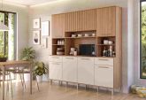 Kit Cozinha Livia 200 8P2G Freijo.Off White MGM Moveis