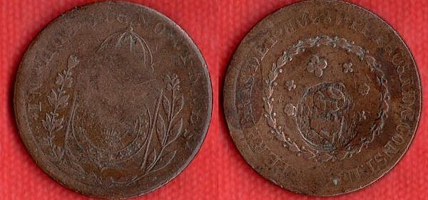 C629-9 - 80 Réis com carimbo de 40 - 1830R