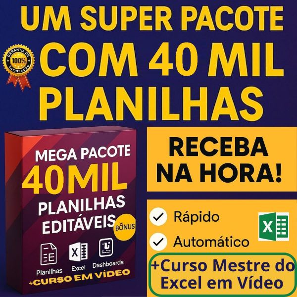 Mais De 40 Mil Planilhas + Curso Mestre Do Excel + Brindes - VERSÃO: ARC137