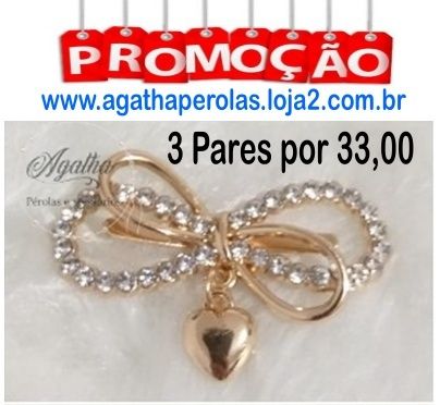 Laços Coração     (3 pares)     Promoção