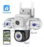 Câmera Ip Ptz Yoosee Home Security De 3 Telas Ao Ar Livre