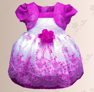 Vestido Roxo e Branco