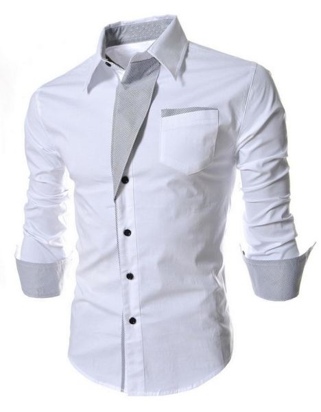 Moda Luxo: Slim Fit Manga Longa. Frete grátis.
