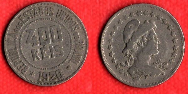 V110-7 - 400 Réis 1920 - Tiragem 1.521.000 - Oportunidade