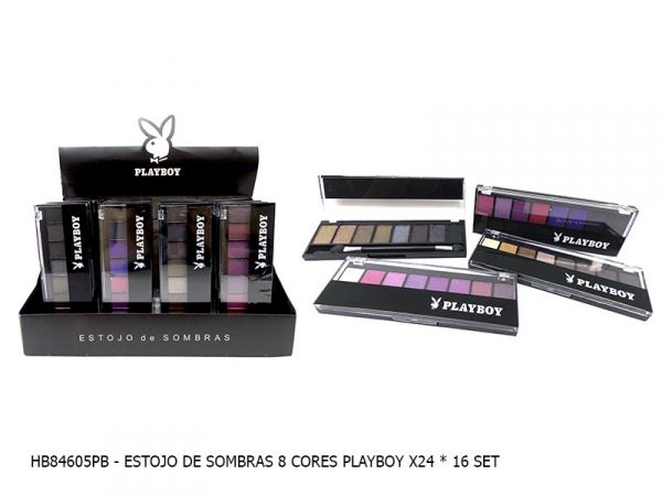 Paleta de sombras com 8 cores - Playboy
