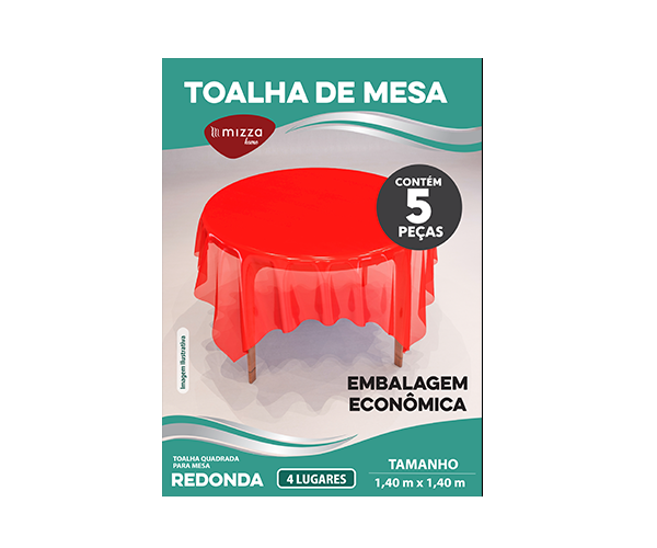 Toalha De Mesa Mizza Home Kit com 15 unidades